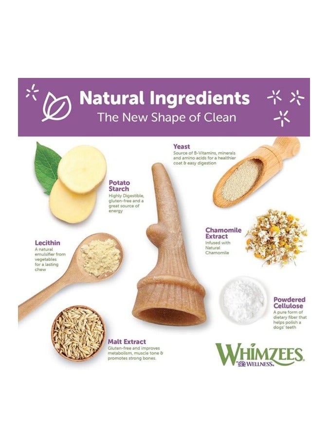 ويمزيس علكات أسنان طبيعية من WHIMZEES Occupy Antler للكلاب - كبيرة (6 قطع) - Image 3