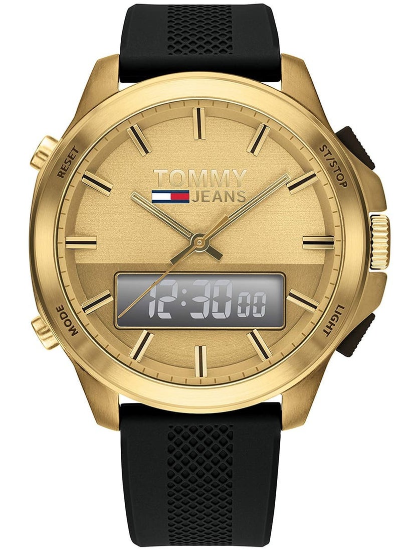 Tommy Hilfiger Watch with Gold Dial and Black Silicone Strap - 1791762, Analog - pzsku/ZBA5465B8A53041BC1D0BZ/45/_/1741518982/df712709-5fc4-47f6-ba8d-3c20e00eb373