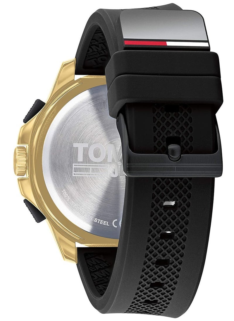 Tommy Hilfiger Watch with Gold Dial and Black Silicone Strap - 1791762, Analog - pzsku/ZBA5465B8A53041BC1D0BZ/45/_/1741518984/faae7094-2428-44d2-a6a3-bc118a8fbab9