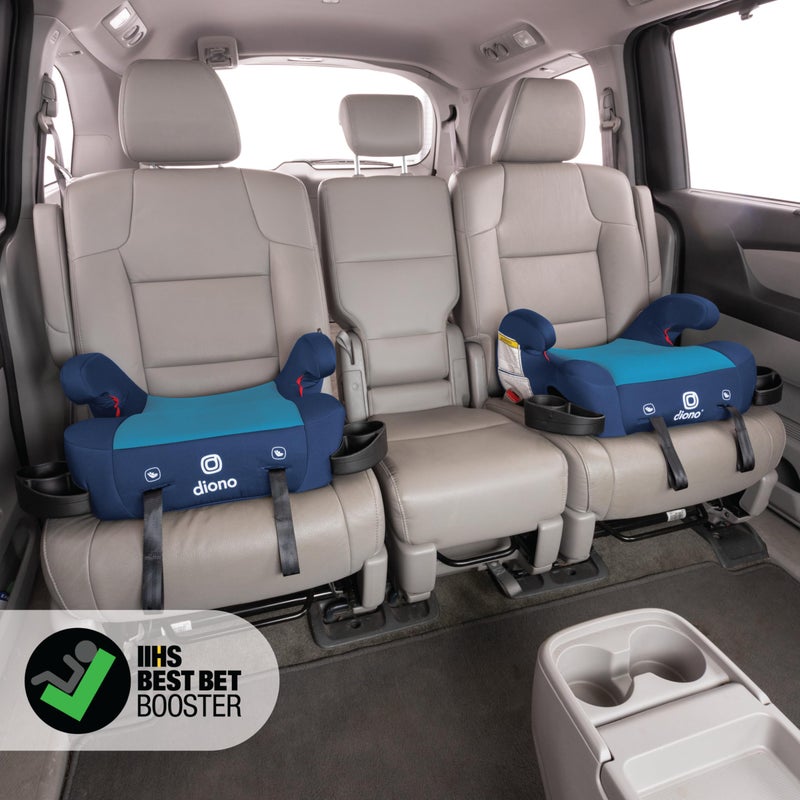 Diono Solana 2 XL 2022, Dual Latch Connectors, Lightweight Backless Belt-Positioning Booster Car Seat, 8 Years 1 Booster Seat, Blue - Image 4