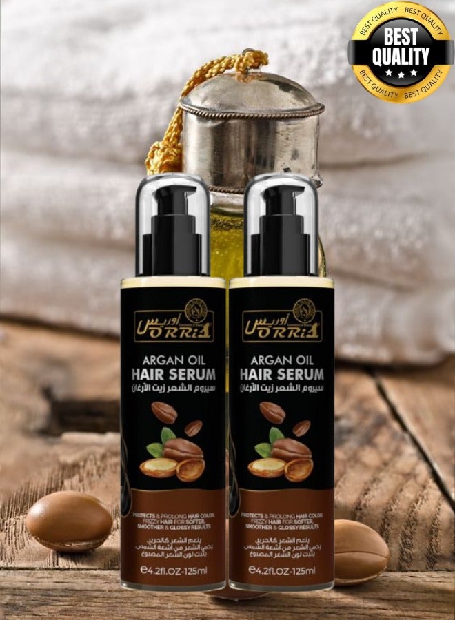 أوريس 2 قطع سيروم الشعر بزيت الأرجان يحمي ويطيل لون الشعر والشعر المجعد للحصول على نتائج أكثر نعومة ولمعانًا 125 مل - Image 1