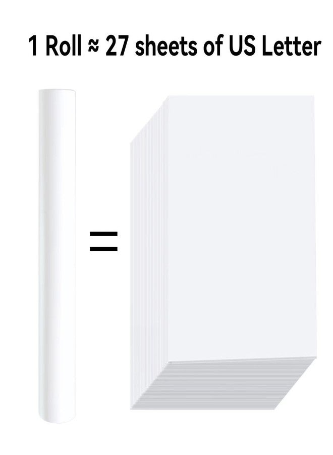 NYEAR A4 Thermal Paper 6 Rolls(210mm/8.27"width/7.6m long,Φ1.18") for portable printer,Quick-dry thicker brighter and the font is clearer to make the printing quality better,1 roll-27 Sheets/Roll - Image 2