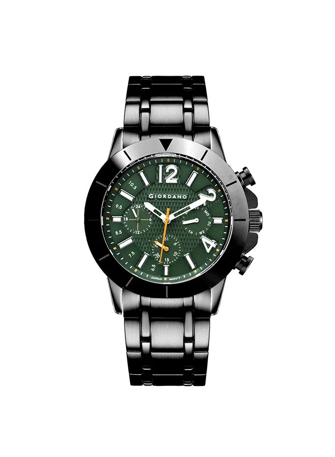 GIORDANO Men's Chronograph Round Stainless Steel Wrist Watch GD-1199-22 44 mm