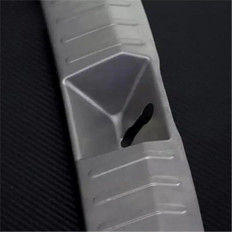 MKVAXR Car Rear Door Trunk Fender Protector Sill Pad Cover for Subaru XV Crosstrek 2013-2017 - BLACK Inside Silver - Image 2