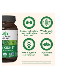 Organic India Organic India Liver Kidney Detoxify And Rejuvenate Herbal Supplement 90 Veg Caps  - Image 4