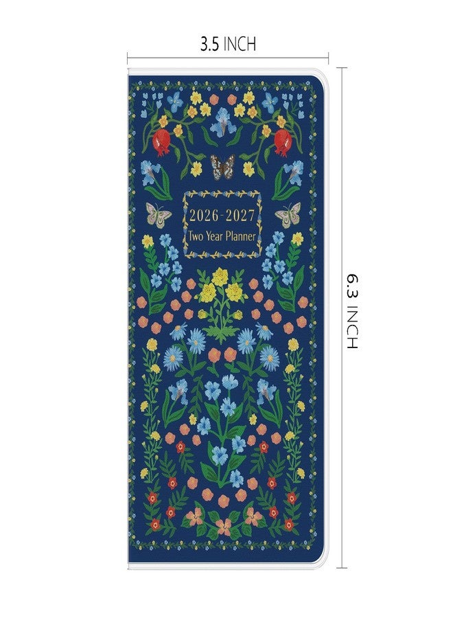 Jotsome Pocket Calendar 2026-2027, Jotsome 2 Year Monthly Planner from January 2026 to December 2027, 3.5"x6.4", Small Pocket Planner with PVC Cover for Purse, Floral Design - Image 5
