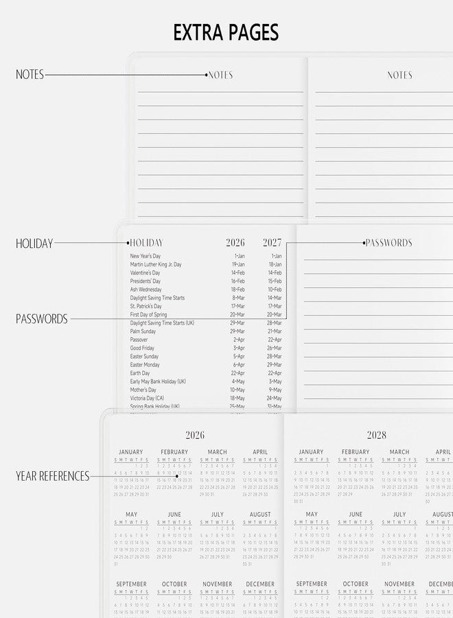 Jotsome Pocket Calendar 2026-2027, Jotsome 2 Year Monthly Planner from January 2026 to December 2027, 3.5"x6.4", Small Pocket Planner with PVC Cover for Purse, Floral Design - Image 3