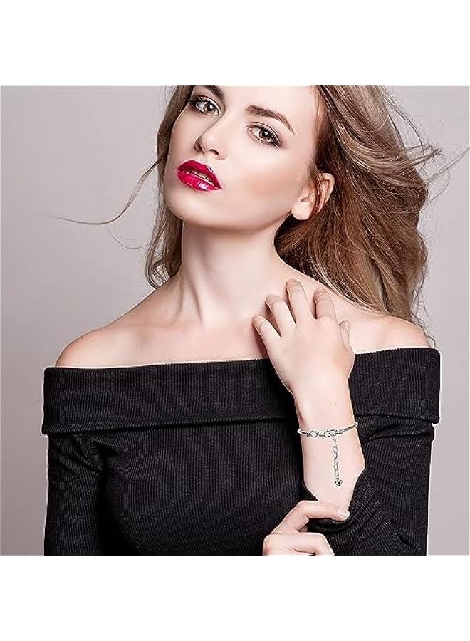 FYLX Sier Heart Shape Lobster Clasp Charm Bracelet Kit for DIY Jewelry Making  Adjustable Chain with 27 Charms Women's Crafts Supplies - Image 5