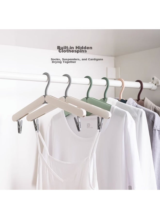 Sometimes Portable Foldable Clothes Clips, Creative Hangers, Clothes Clips, Travel Portable Drying Rack With Clips, Pink - Image 1