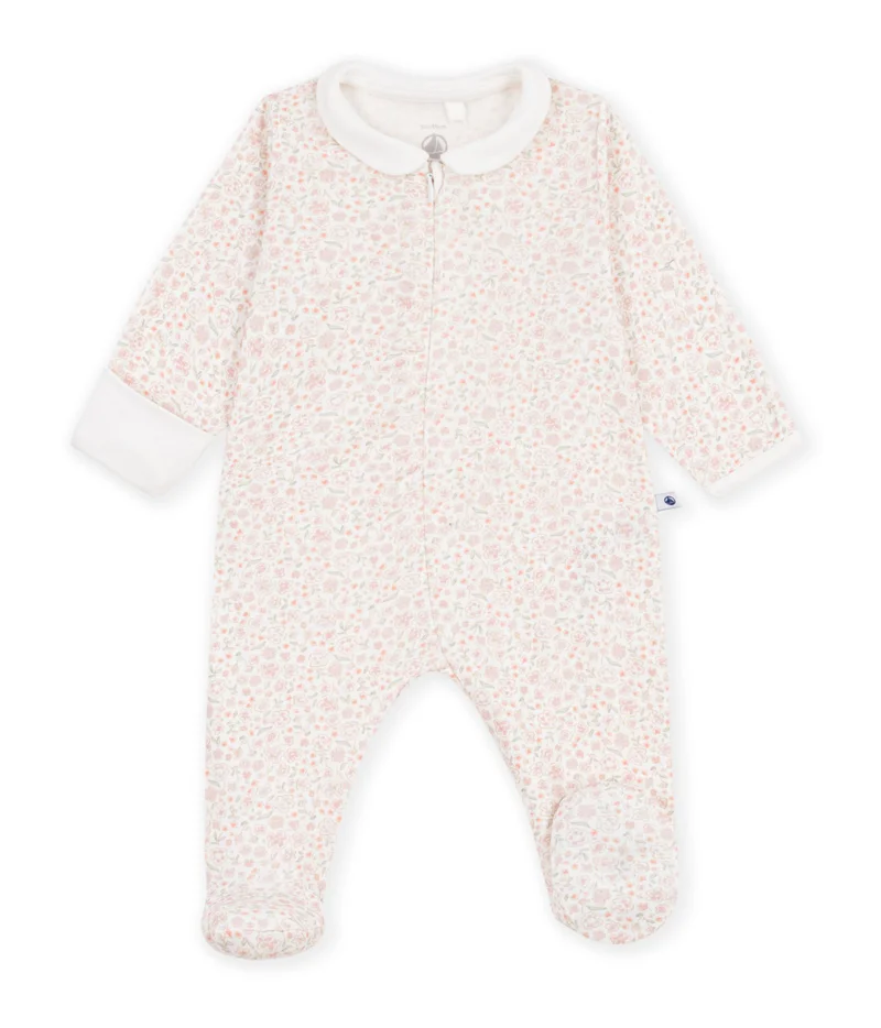 بيتي باتو Babies' Flower Printed Cotton Pyjama Suit