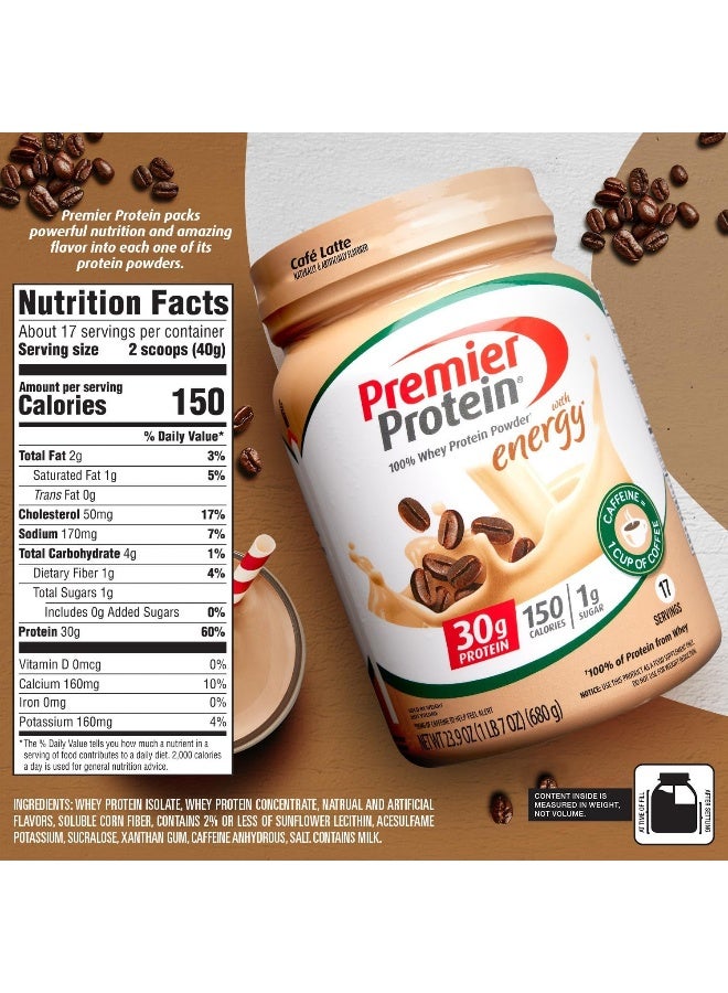 Premier Protein Powder, Cafe Latte, 30G Protein, 1G Sugar, 100% Whey Protein, Keto Friendly, No Soy Ingredients, Gluten Free, 17 Servings, 23.9 Ounce (Pack Of 1) - Image 5