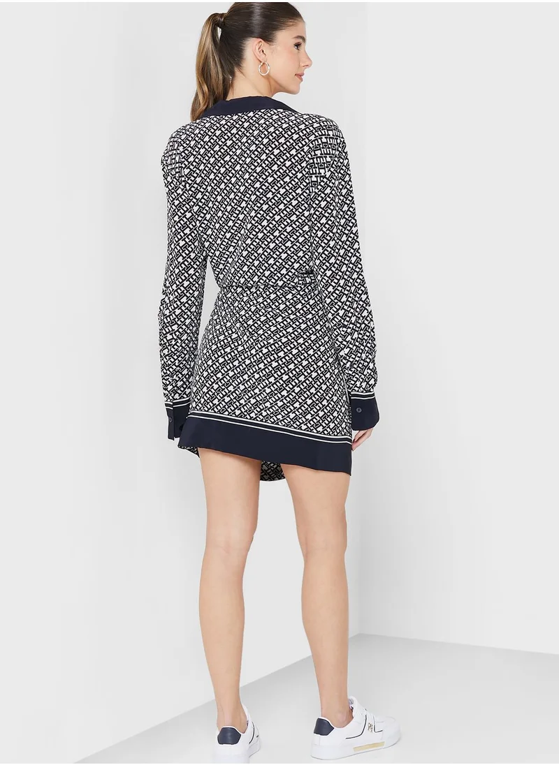 TOMMY HILFIGER Belted Knot Detail Dress