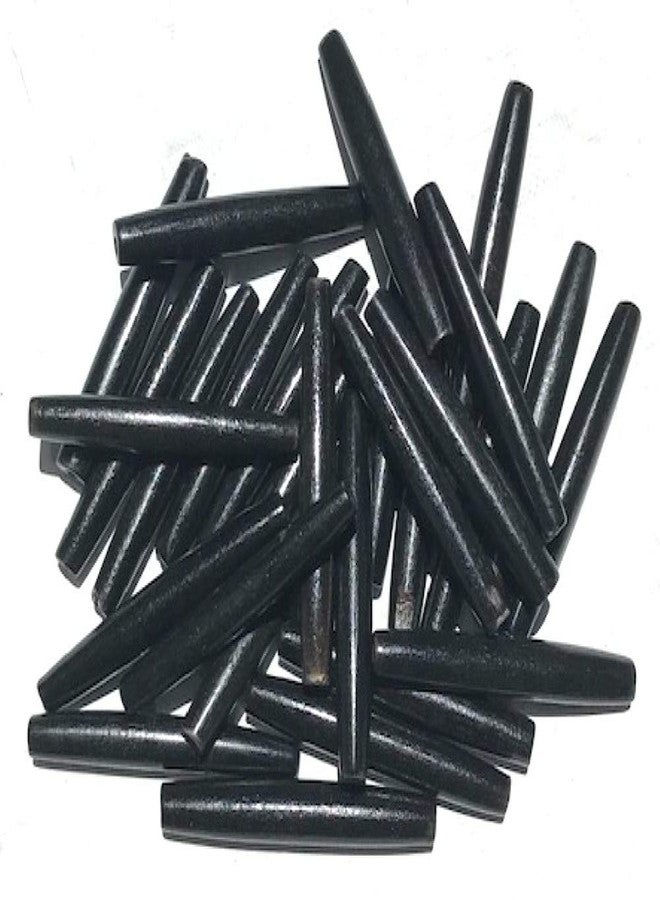 Dangerous Threads Genuine Hairpipe Bone: Black, 2 inch Long; 20 pcs Hair Pipe Choker Beads - Image 1