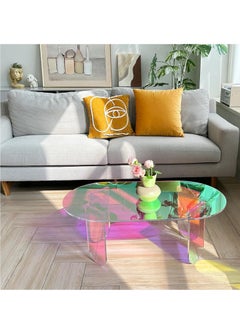 Acrylic Colorful Table Acrylic Side Table 28x20x14 Inch Iridescent Coffee Table for Living Room Clear Iridescent Side Table Acrylic Rainbow Colors End Table Modern Accent Night Stand - pzsku/ZBA54B389B08EB1BD06BFZ/45/_/1719560364/66e3a81a-3d2b-465d-8db7-199b75f6b7a9