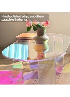 Acrylic Colorful Table Acrylic Side Table 28x20x14 Inch Iridescent Coffee Table for Living Room Clear Iridescent Side Table Acrylic Rainbow Colors End Table Modern Accent Night Stand - pzsku/ZBA54B389B08EB1BD06BFZ/45/_/1719560641/6db5b63b-1319-4526-9d66-3ae0e7bc1218