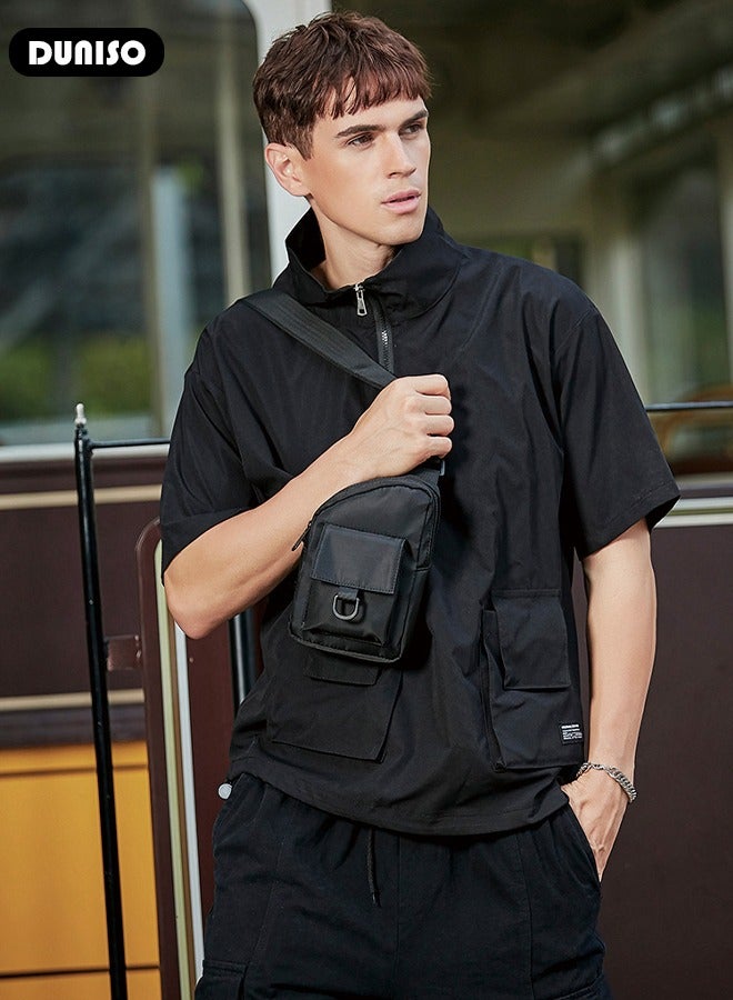 DUNISO Sling Bag for Men and Women Waterproof Crossbody Bag Packs Purses Chest Bags with Adjustable Shoulder Belt Anti-theft Crossbody Shoulder Bag for Travel Sport Camping Traveling  - Image 5