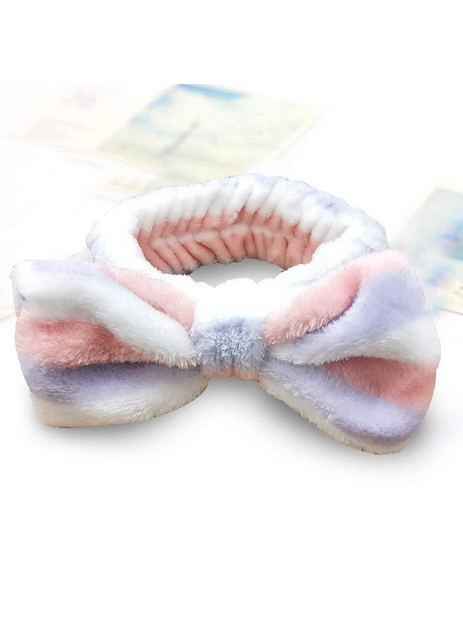 فوكس عصابة رأس من FOK للنساء والفتيات بشريط مخملي مرن قابل للتعديل لوضع المكياج على الوجه وممارسة رياضة اليوجا - متعددة الألوان - Image 5