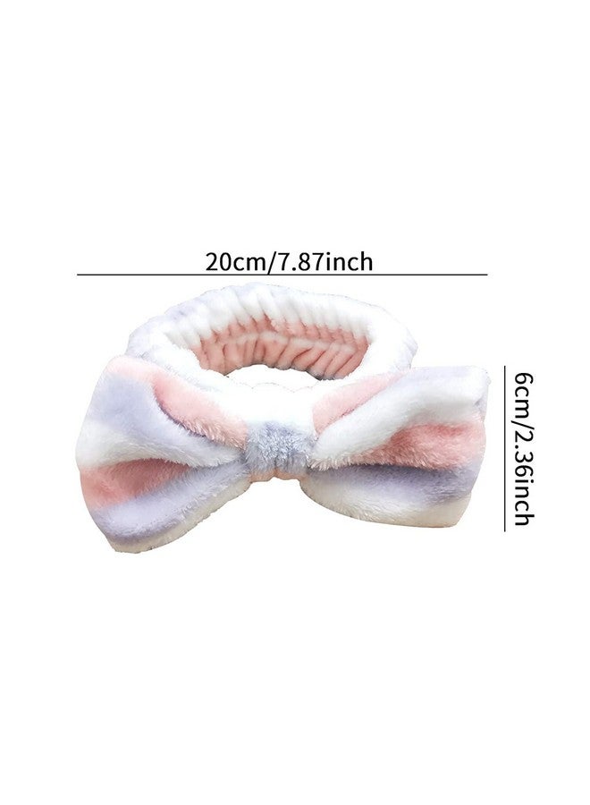 فوكس عصابة رأس من FOK للنساء والفتيات بشريط مخملي مرن قابل للتعديل لوضع المكياج على الوجه وممارسة رياضة اليوجا - متعددة الألوان - Image 2