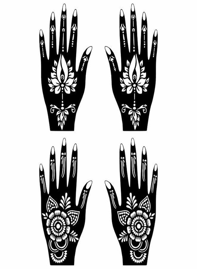 ORDERSHOCK Party Ready Mehndi Stencil Sticker Combo for Instant Glam Pack Of 2 - Image 2