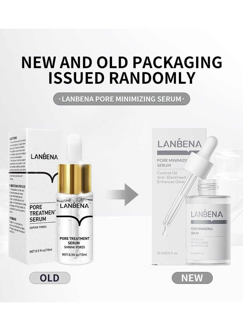 LANBENA Pore Minimizer Serum, Pore Minimizer & Reducer for Face, Minimizing, Shrinking, Oil Control Firming, Tightening Pores, 100% Vegan Pore Moisture after Blackhead Remover, 0.5 fl.oz - Image 4