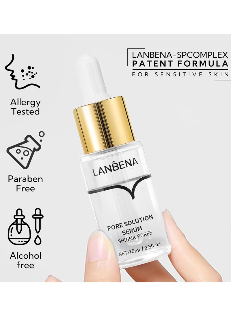 Pore Minimizer Serum, Pore Minimizer & Reducer for Face, Minimizing, Shrinking, Oil Control Firming, Tightening Pores, 100% Vegan Pore Moisture after Blackhead Remover, 0.5 fl.oz