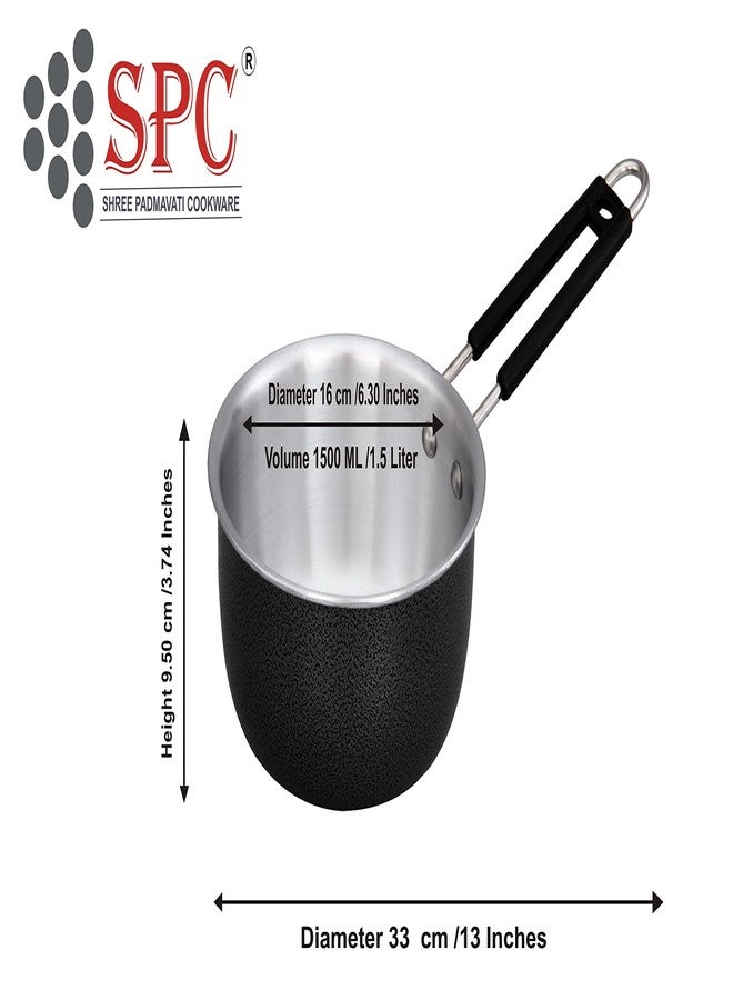 SPC Power Coating Sauce Pan, Thickness 3.25mm, Diameter 14 Cm (1.50Ltr) - Image 2