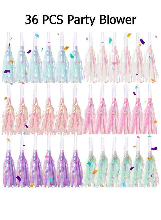 Wffo 36 PCS Party Blower, Birthday Blowers, Colourful & Fun Party Whistles for Party Bag Fillers Birthdays Weddings Celebrations Anniversary Decoration Gifts Use by Those Aged 15 and Above - Image 1