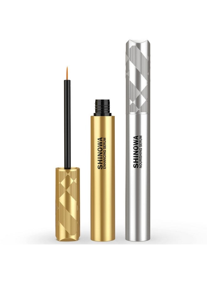 Shinowa Gentle Eyelash Growth Serum By Shinowa Premium Nourish Eye Lash Enhancing Serums Set For Boosting Stronger Longer Thicker Fuller Eyelashes And Eyebrows 5Ml + 5Ml - Image 2