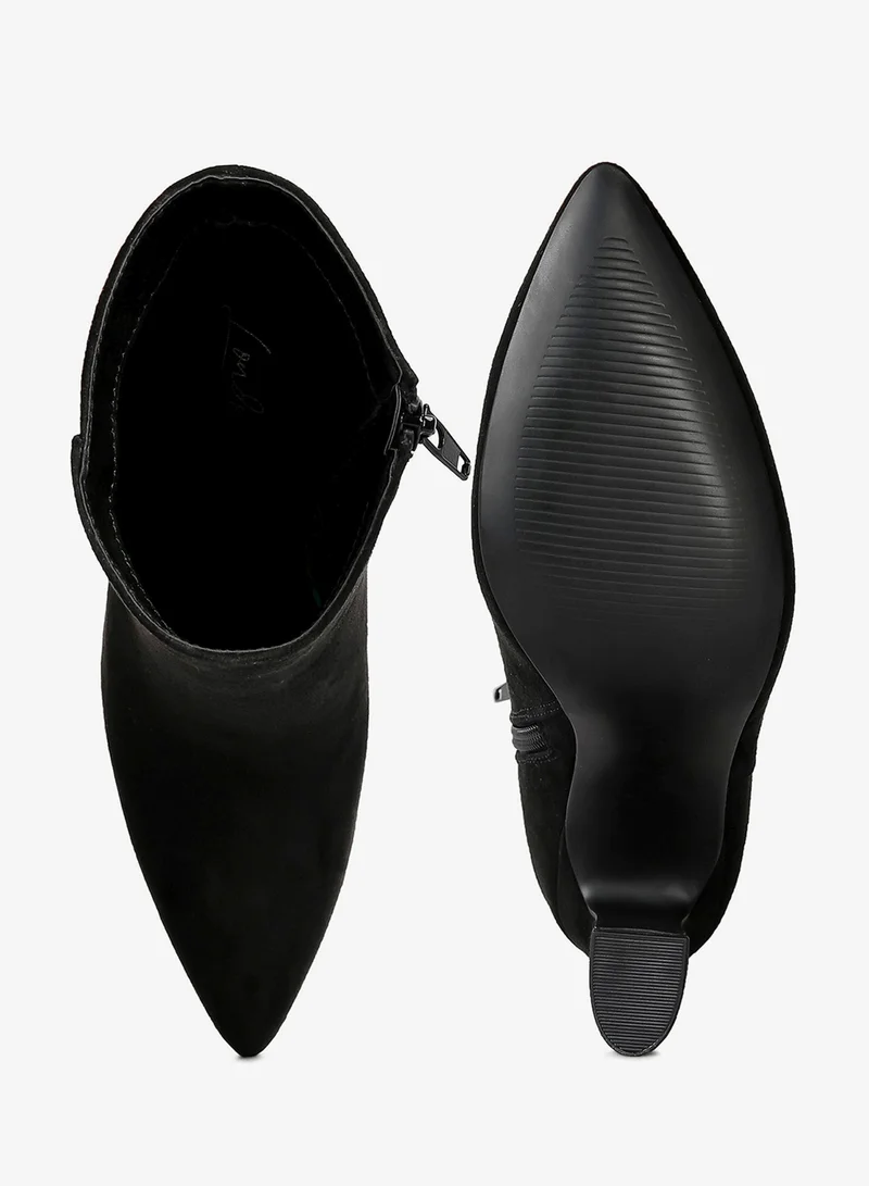 London Rag Black Black Block Heeled Ankle Boots for Women | Best Price UAE