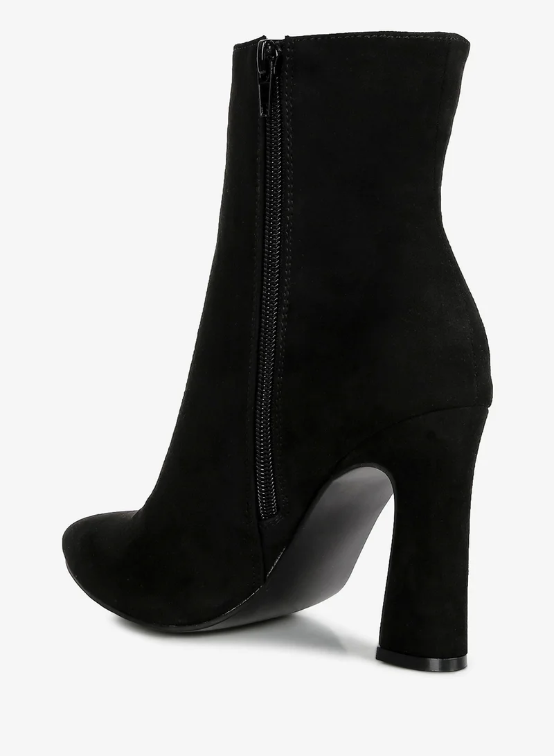 London Rag Black Black Block Heeled Ankle Boots for Women | Best Price UAE