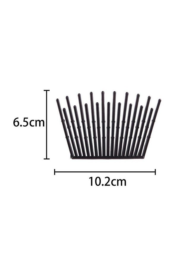 Teensery 6 Pairs Interlocking Hair Combs Double Side Comb Hair Jaw Clamps Hair Clips Ponytail Holder Hair Styling Accessories For Women Ladies Girls (Black)  - Image 4