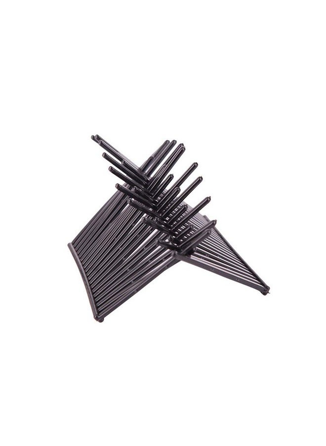 Teensery 6 Pairs Interlocking Hair Combs Double Side Comb Hair Jaw Clamps Hair Clips Ponytail Holder Hair Styling Accessories For Women Ladies Girls (Black)  - Image 3