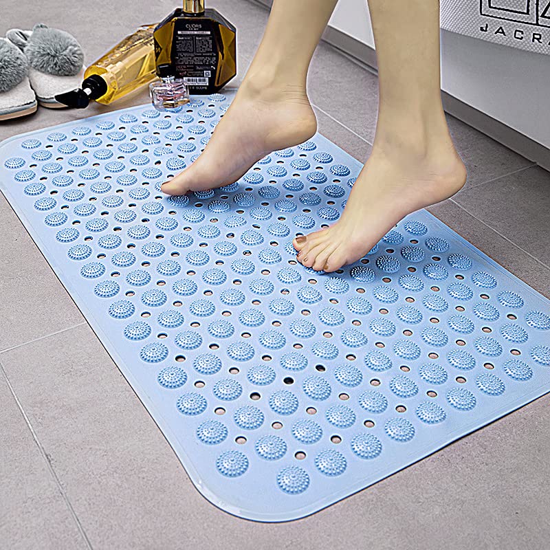 VHKD PVC Bathroom mat Anti Slip Rectangle (Blue 70x45) - Image 5