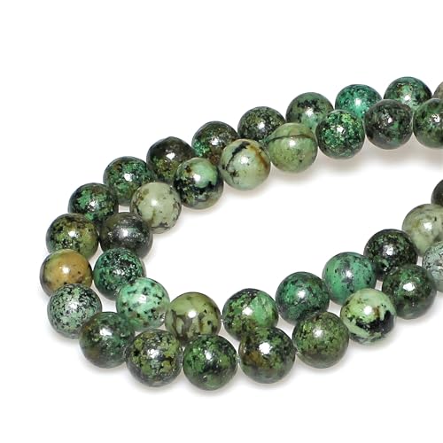 MJDCB Natural African Turquoise Beads Round Loose Stone Beads for Jewelry Making DIY Bracelet Necklace Accessory 15" (10mm) - Image 3