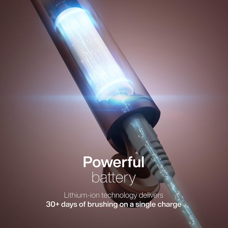 Aquasonic Icon ADA-Accepted Rechargeable Toothbrush | Magnetic Holder & Slim Travel Case | 2 Brushing Modes & Smart Timers | Gentle Micro-Vibrations (Blush) - Image 3