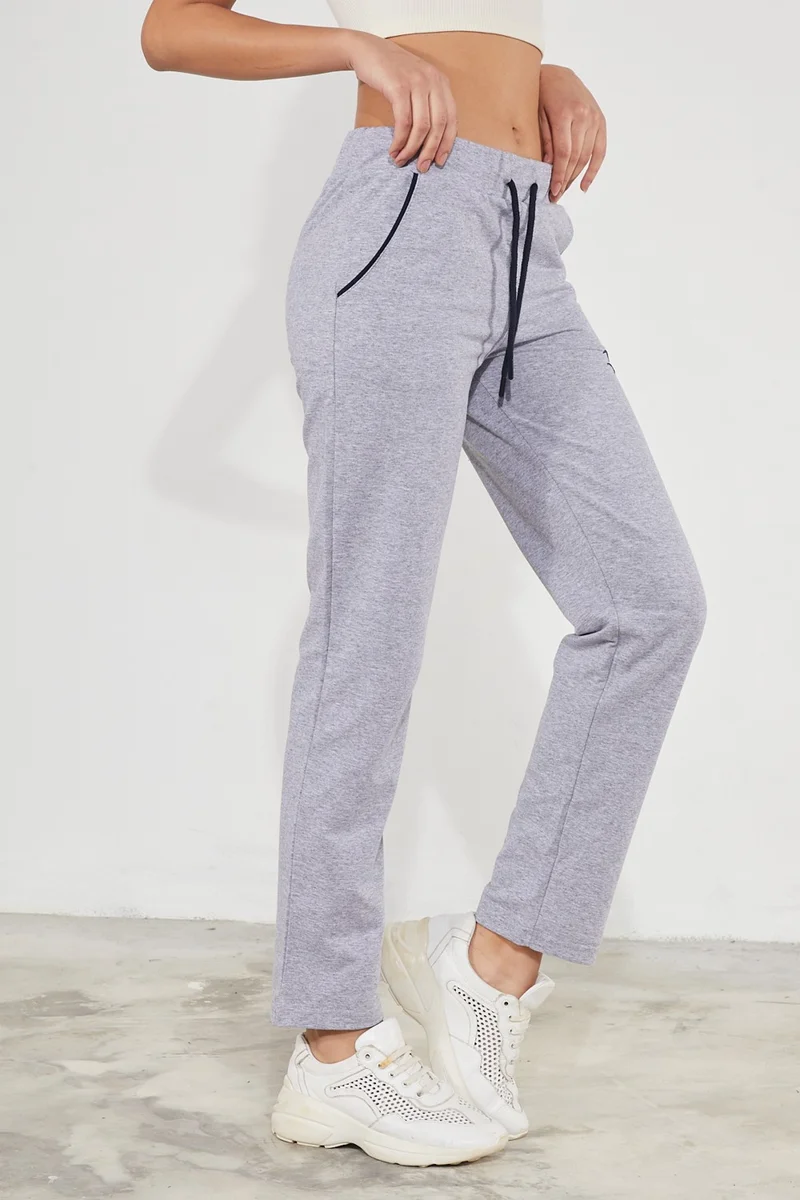 Twenty3 Women Combed Cotton Straight Leg Sweatpants