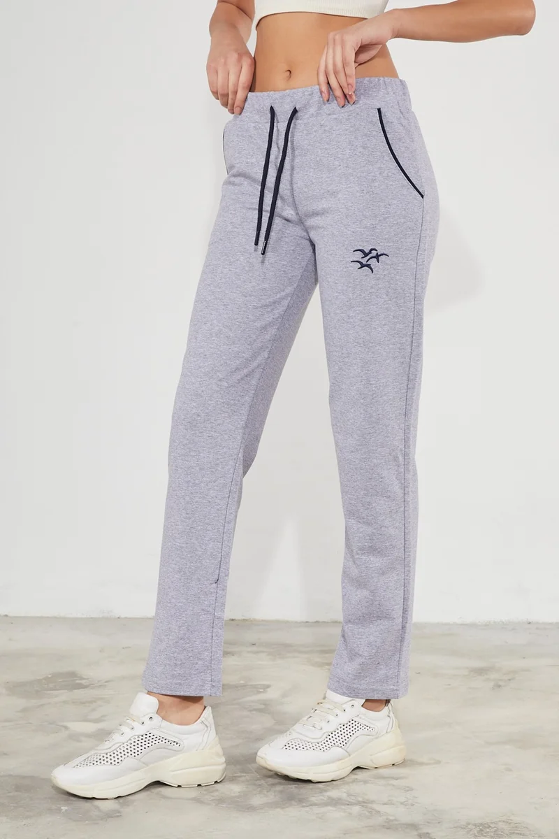 Twenty3 Women Combed Cotton Straight Leg Sweatpants