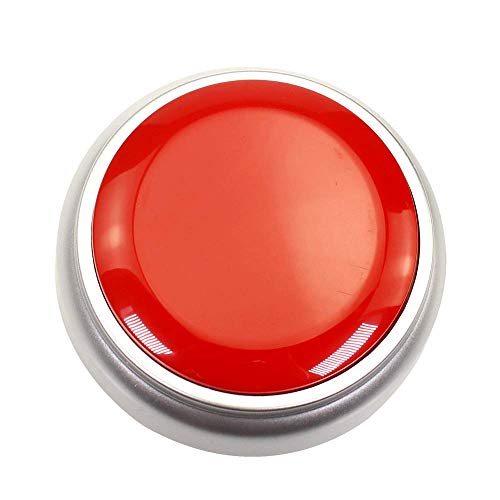 NESIGHTION Voice Recorder Button,30 Second Recording,Talking Buttons,Record Sound Button for Gift Education, Easy Button,Funny Office Gift,Includes 2*AAA Batteries（Red + Silver） - Image 2