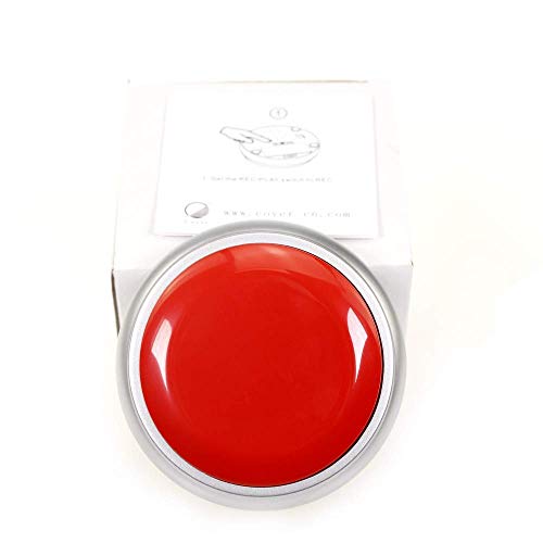 NESIGHTION Voice Recorder Button,30 Second Recording,Talking Buttons,Record Sound Button for Gift Education, Easy Button,Funny Office Gift,Includes 2*AAA Batteries（Red + Silver） - Image 3
