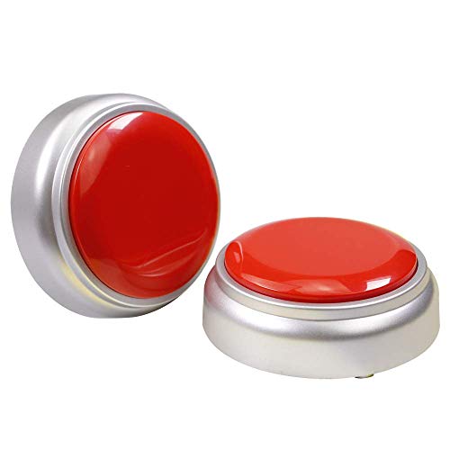NESIGHTION Voice Recorder Button,30 Second Recording,Talking Buttons,Record Sound Button for Gift Education, Easy Button,Funny Office Gift,Includes 2*AAA Batteries（Red + Silver） - Image 5