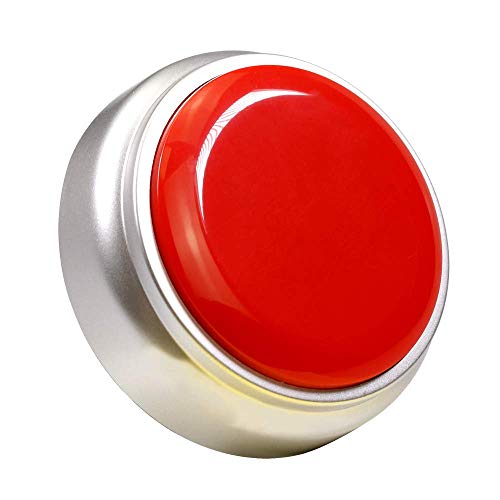 NESIGHTION Voice Recorder Button,30 Second Recording,Talking Buttons,Record Sound Button for Gift Education, Easy Button,Funny Office Gift,Includes 2*AAA Batteries（Red + Silver） - Image 4