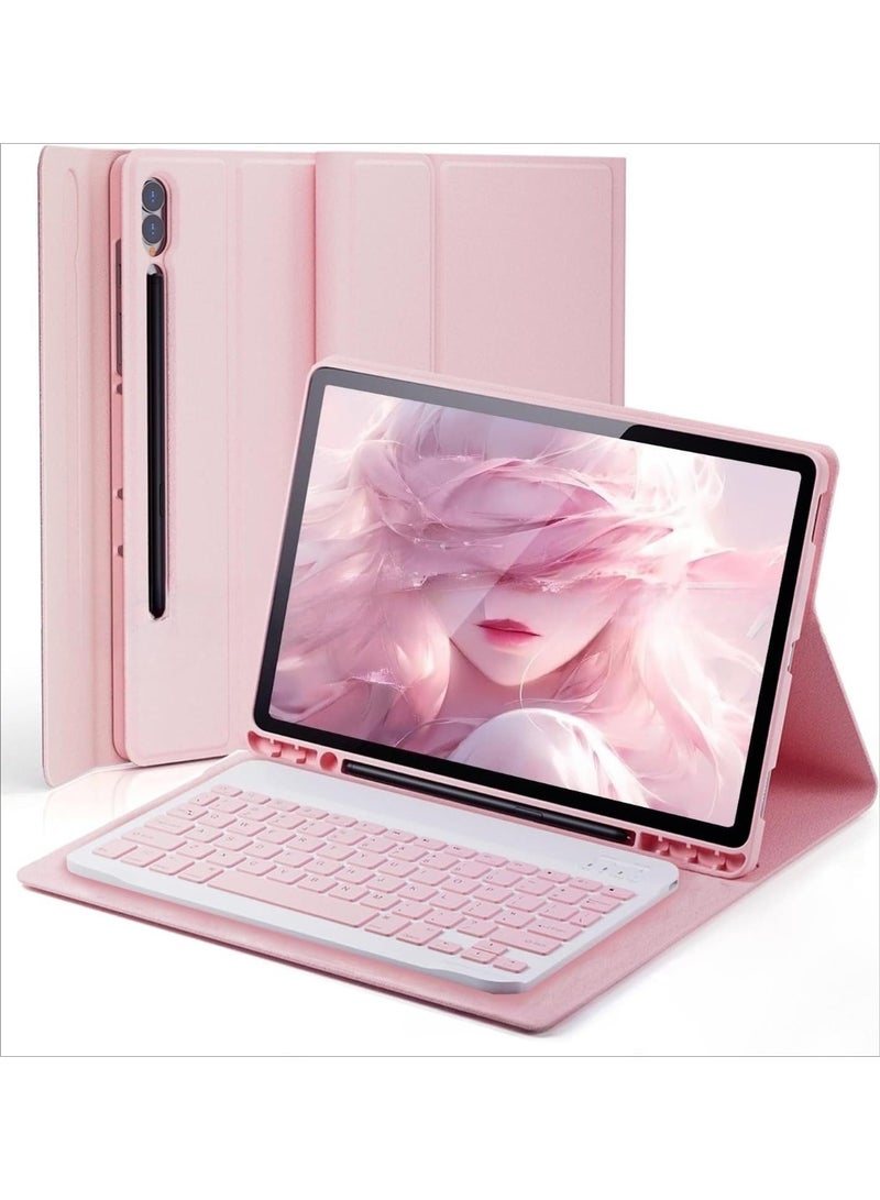 general Arabic and English Keyboard Case Compatible with Samsung Galaxy Tab S11 Ultra 14.6'' 2025 (SM-X930/X936B) Slim PU Cover Detachable Wireless Keyboard