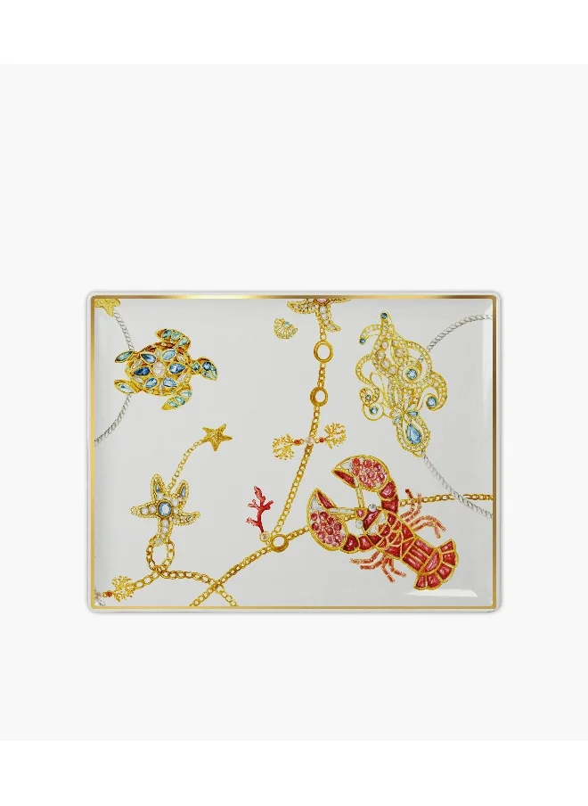 Baci milano Portofino Rectangular Tray - Porcelain 31x24cm