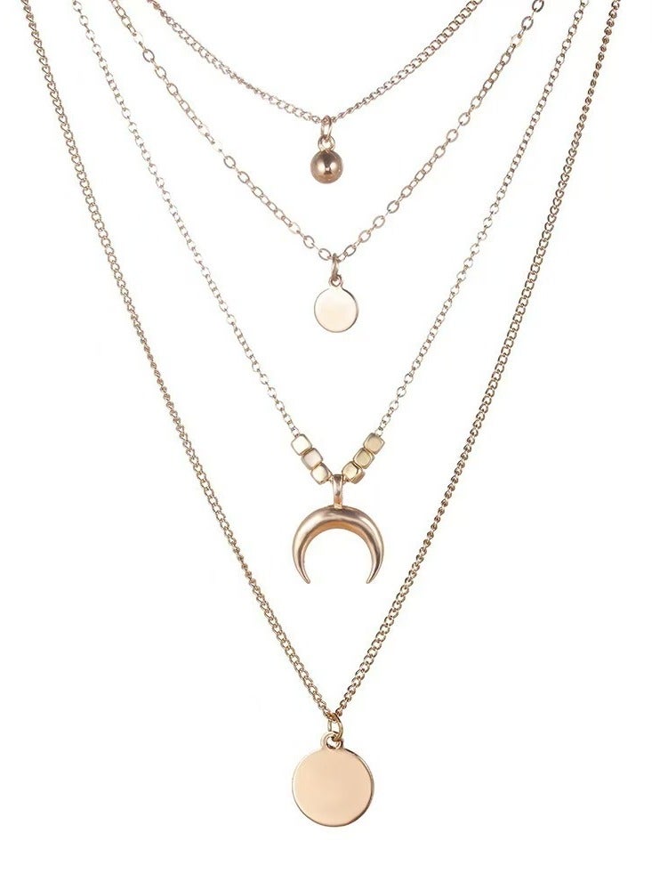 Akali Rose gold multi-layered stacked necklace - Image 4