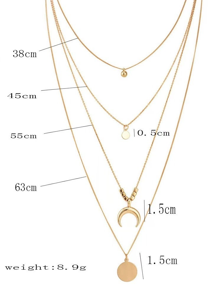 Akali Rose gold multi-layered stacked necklace - Image 2