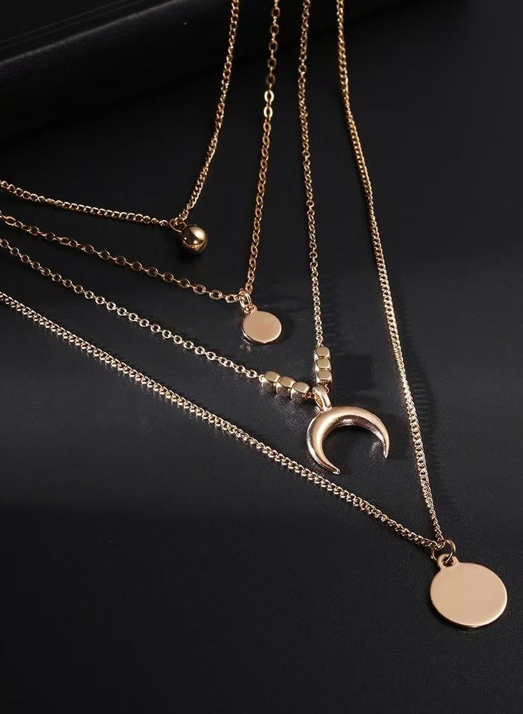 Akali Rose gold multi-layered stacked necklace - Image 5