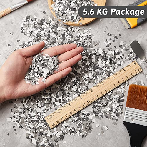 Fabbay 12.4 lb Epoxy Floor Flakes Paint Chips Garage Floor Decorative Color Chips Coating Concrete for Garage Wall Interior and Exterior House Paint - Image 2