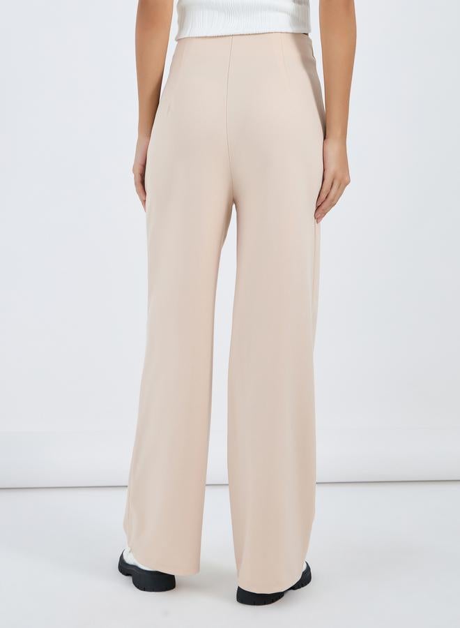 Styli Solid High Rise Wide Leg Pants  - Image 4