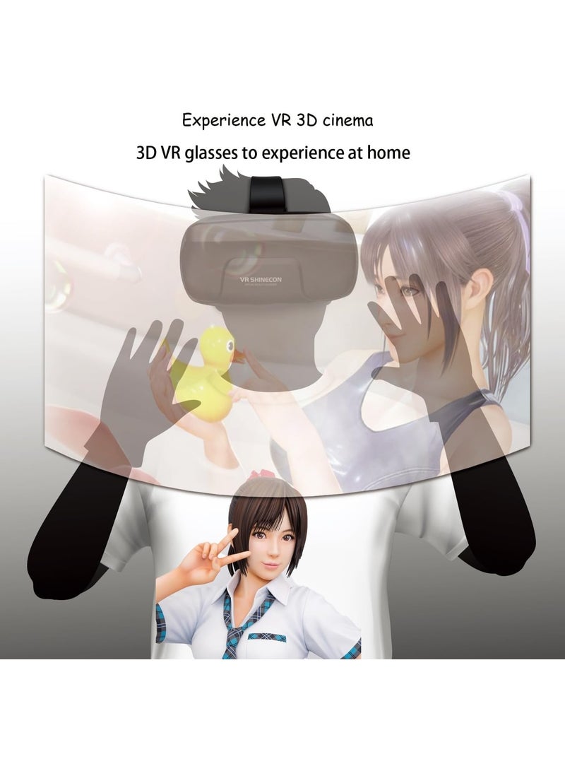 في آر شينيكون نظارات الواقع الافتراضي 3D للهواتف المحمولة، نظارات ألعاب الواقع الافتراضي، مع سماعات رأس مدمجة للهواتف من 4.5 إلى 7.2 بوصة - Image 3