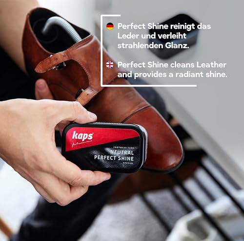 Kaps Shoe Shine Sponge - Instant Black Shoe Shiner - Shoe Polish Sponge for Leather Shoes, Boots & Leather Accessories | Premium Leather Care Product - Shoe Shine Without Polishing - Image 5